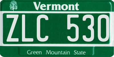 VT license plate ZLC530