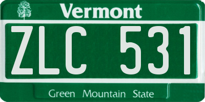 VT license plate ZLC531