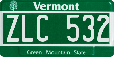 VT license plate ZLC532