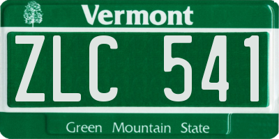 VT license plate ZLC541
