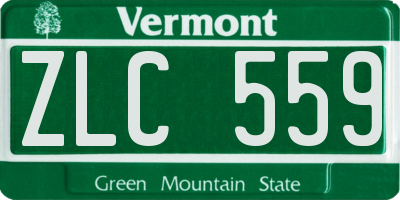 VT license plate ZLC559
