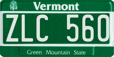VT license plate ZLC560