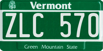 VT license plate ZLC570