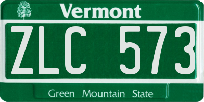VT license plate ZLC573