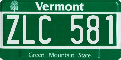 VT license plate ZLC581