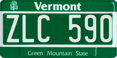 VT license plate ZLC590