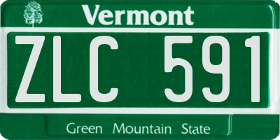 VT license plate ZLC591