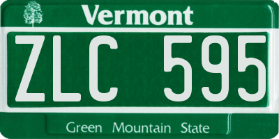 VT license plate ZLC595