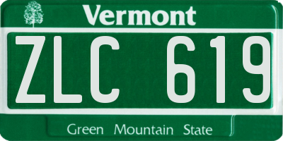 VT license plate ZLC619