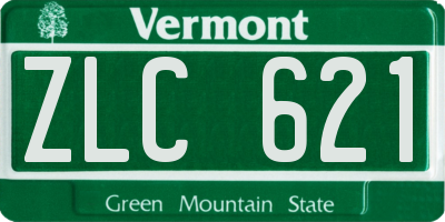 VT license plate ZLC621