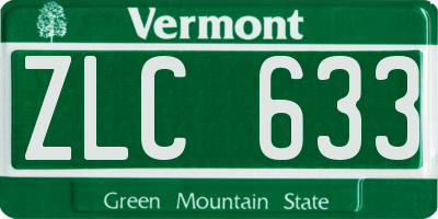 VT license plate ZLC633