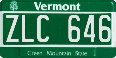VT license plate ZLC646