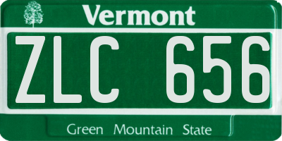 VT license plate ZLC656