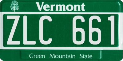 VT license plate ZLC661