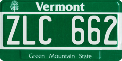 VT license plate ZLC662