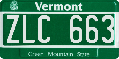VT license plate ZLC663
