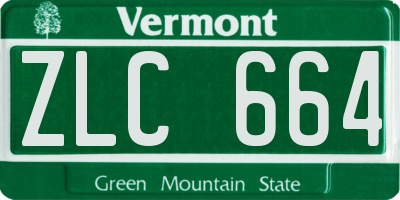 VT license plate ZLC664