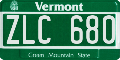 VT license plate ZLC680