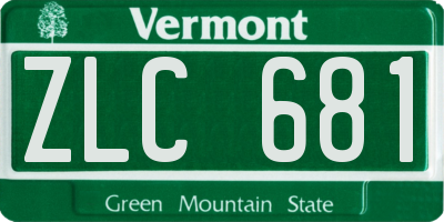 VT license plate ZLC681