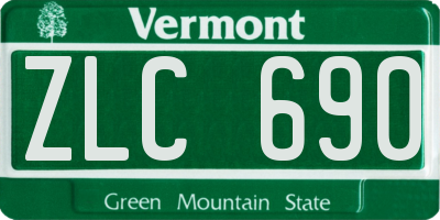 VT license plate ZLC690