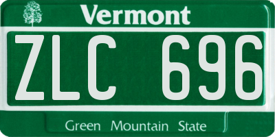 VT license plate ZLC696