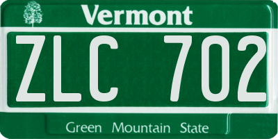 VT license plate ZLC702