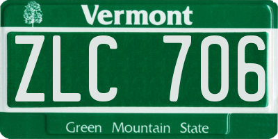 VT license plate ZLC706
