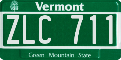 VT license plate ZLC711
