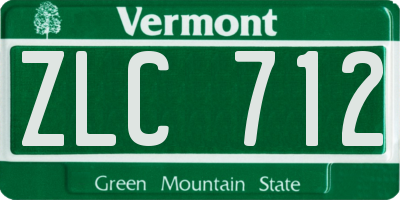VT license plate ZLC712