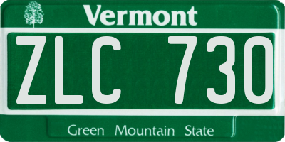VT license plate ZLC730