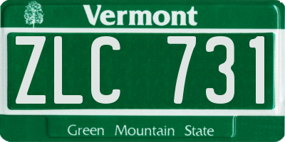 VT license plate ZLC731