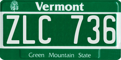 VT license plate ZLC736