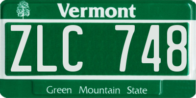 VT license plate ZLC748