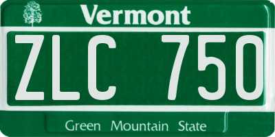 VT license plate ZLC750