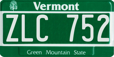 VT license plate ZLC752