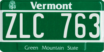 VT license plate ZLC763