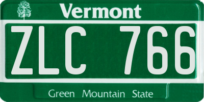 VT license plate ZLC766