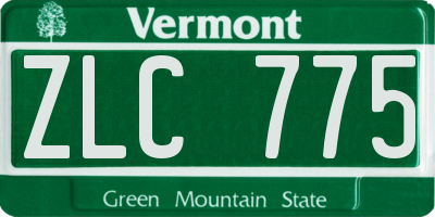 VT license plate ZLC775