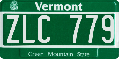 VT license plate ZLC779