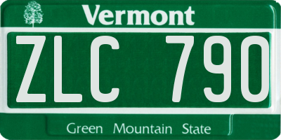 VT license plate ZLC790