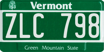 VT license plate ZLC798