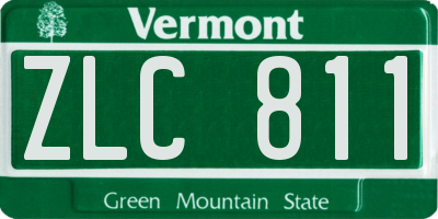 VT license plate ZLC811