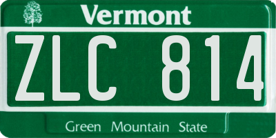 VT license plate ZLC814