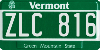 VT license plate ZLC816