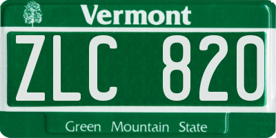 VT license plate ZLC820