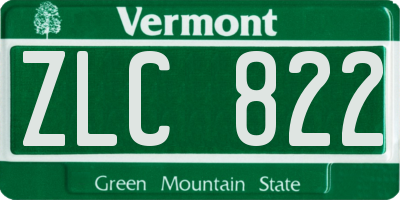 VT license plate ZLC822