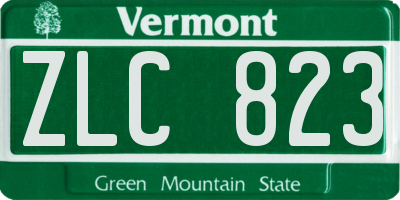 VT license plate ZLC823