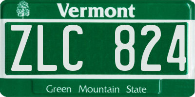 VT license plate ZLC824