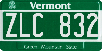 VT license plate ZLC832