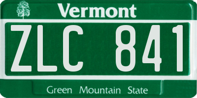VT license plate ZLC841